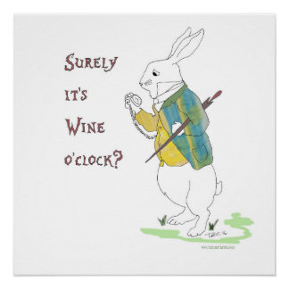 Alice in Wonderland White Rabbit. Poster