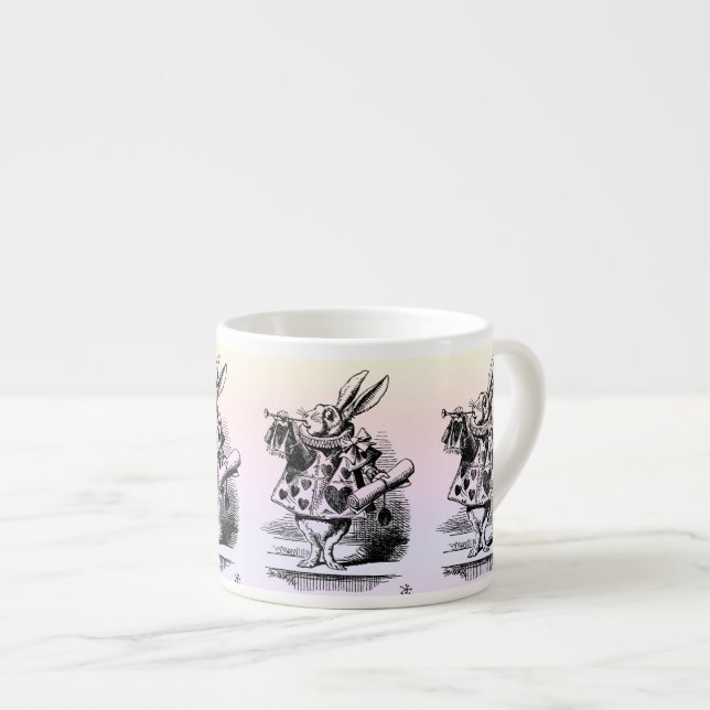 Alice in Wonderland White Rabbit rabbit pastel Espresso Cup (Front Right)
