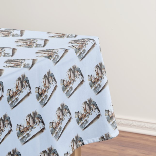 Alice in Wonderland White Rabbit rabbit pastel Tablecloth (In Situ)