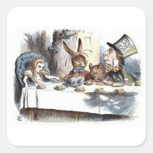 Alice in Wonderland - White Rabbit - Rabbit Square Sticker