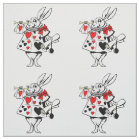 Alice in Wonderland White Rabbit Red Black Hearts