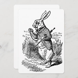Alice in Wonderland White Rabbit Watch Invitation