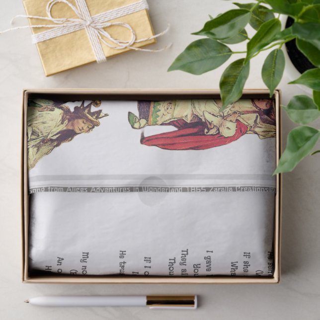 Alice in Wonderland Who Stole the Tarts Song Tissue Paper (Gift)