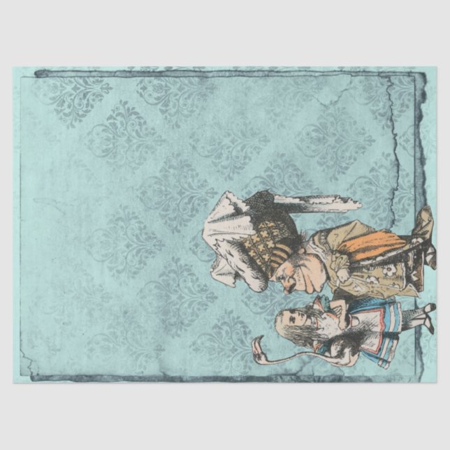 Alice in Wonderland with Duchess Turquoise Craft Tissue Paper (Front)