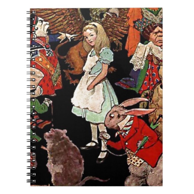 Alice in Wonderland with Friends Illustration Notebook (Front)