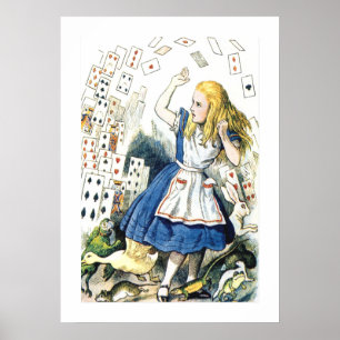 Alice in Wonderland With Magical Cards Poster