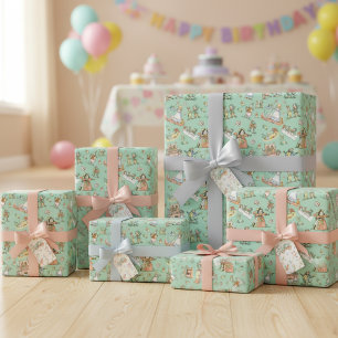  Alice in Wonderland Wrapping Paper Cute Kids