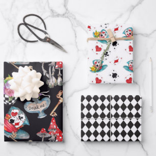 Alice in Wonderland Wrapping Paper (Set of 3)
