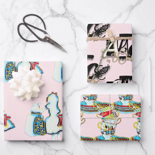 Alice in Wonderland  Wrapping Paper Sheet (Front)