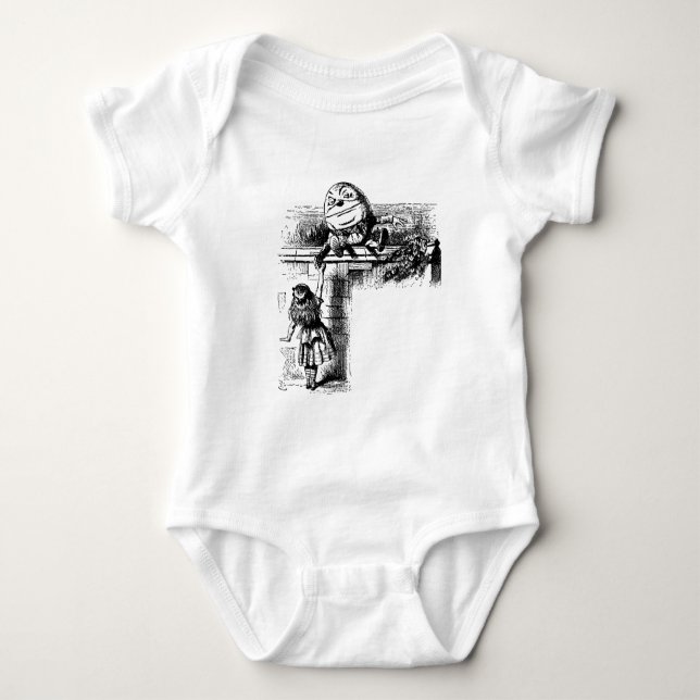 Alice in Wondlerand, Humpty Dumpty with Alice Baby Bodysuit (Front)
