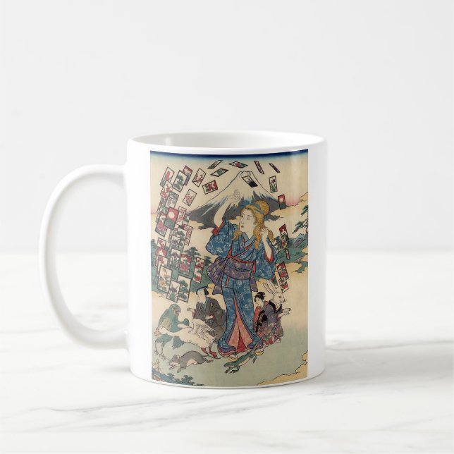 Alice Lost in Japan | Ukiyo-e Floating Wonder Coffee Mug (Left)