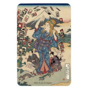 Alice Lost in Japan Ukiyo-e Floating Wonderland Magnet