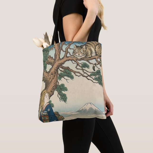 Alice Lost in Japan | Ukiyo-e Mad Journey Tote Bag (Close Up)