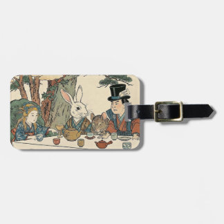 Alice Lost in Japan | Ukiyo-e Mad Tea Party Luggage Tag