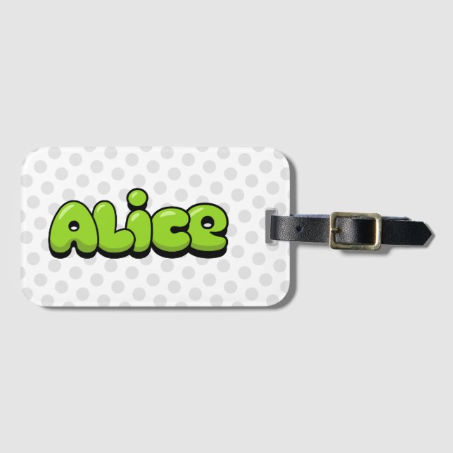 Alice Luggage Tag (Front Horizontal)