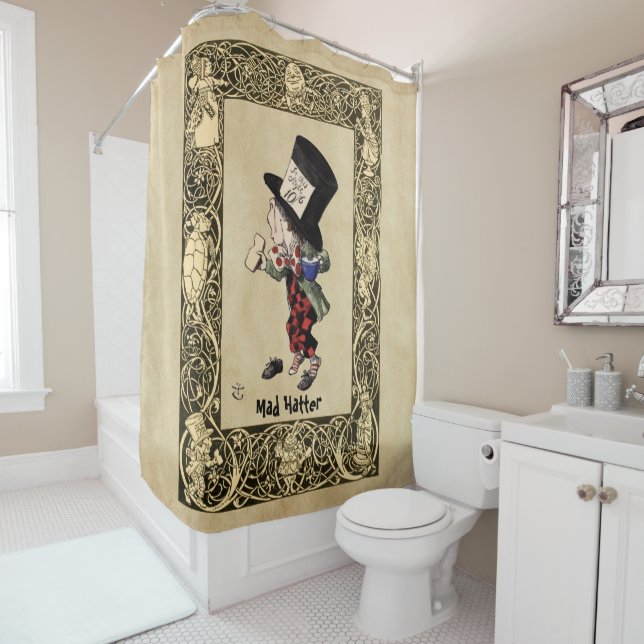 Alice - Mad Hatter  1865 Shower Curtain (In Situ)