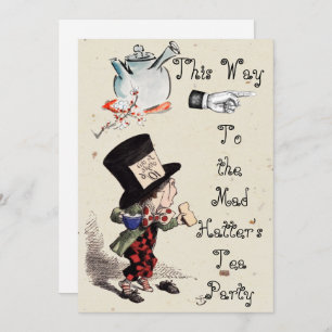 Alice -  Mad Hatter Tea Party 1865  Card