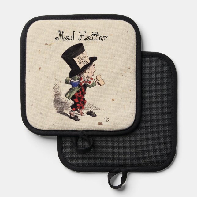 Alice -  Mad Hatter Tea Party 1865  Pot Holder (Front/Back)