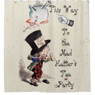 Alice - Mad Hatter Tea Party 1865 Shower Curtain