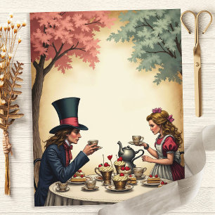 Alice Mad Hatter Tea Party Scrapbook Paper