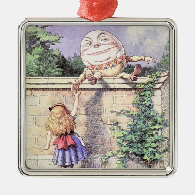 Alice Meets Humpty Dumpty Metal Tree Decoration (Front)