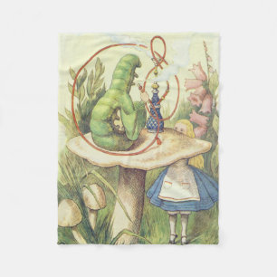 Alice Meets the Caterpillar Fleece Blanket