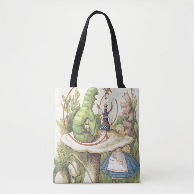 Alice Meets the Caterpillar Tote Bag (Front)