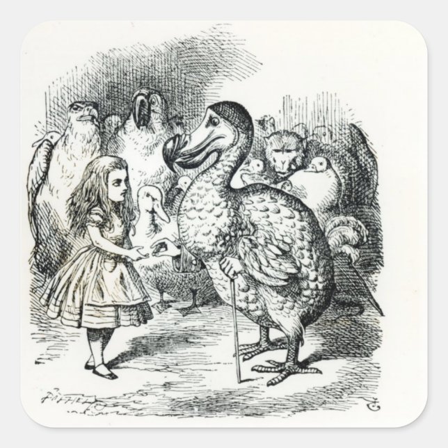 Alice meets the Dodo Square Sticker (Front)