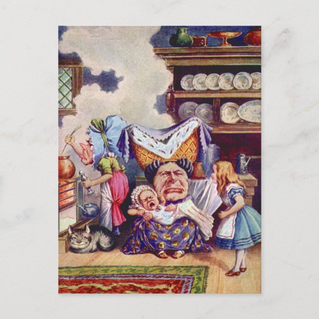 Alice Meets the Duchess and the Pic Baby Postcard (Front)