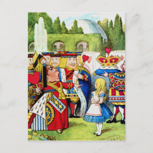 Alice Meets the Queen of Hearts in Wonderland Postcard