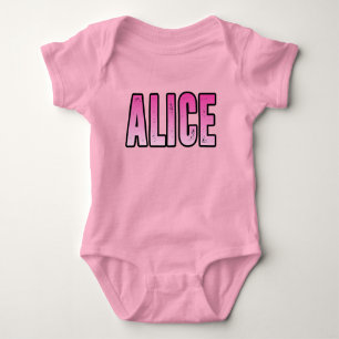 Alice name baby bodysuit