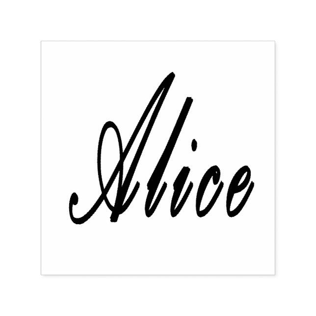 Alice Name Logo, Self-inking Stamp (Design)