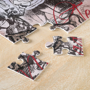 Alice nonsense curtain wonderland jigsaw puzzle