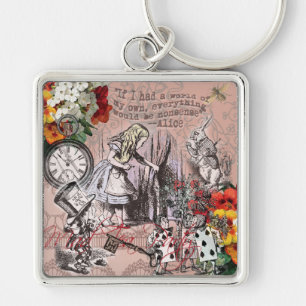 Alice nonsense curtain wonderland key ring