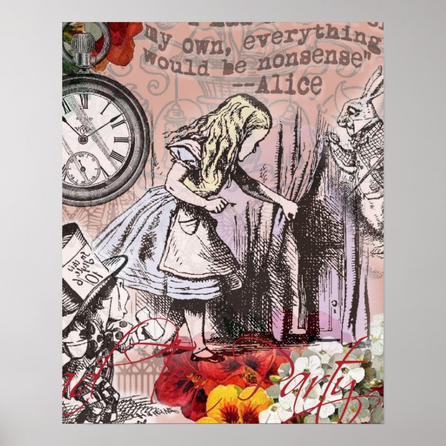 Alice nonsense curtain wonderland poster (Front)