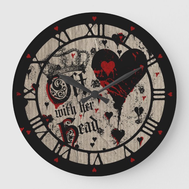 Alice Off With Her Hear Large Clock (Front)
