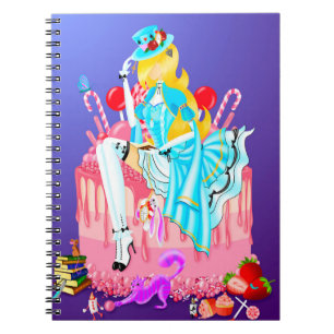 Alice on Birthday Cake wonderland  Notebook