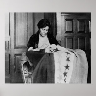 Alice Paul, Sewing Suffrage Flag, 1910s Poster