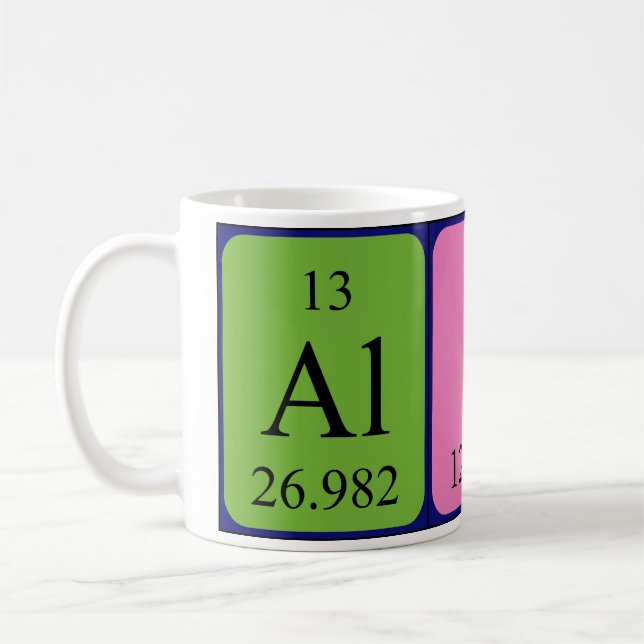 Alice periodic table name mug (Left)