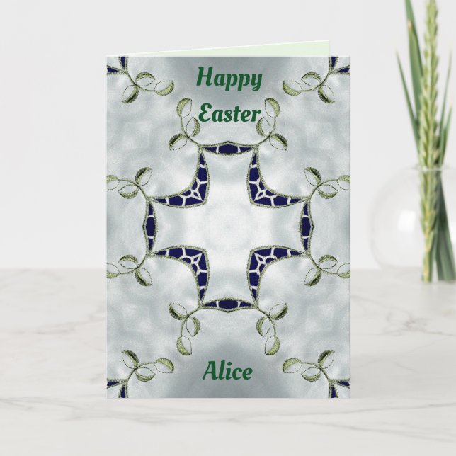 ALICE ~ Personalised Easter card pattern ~ (Front)