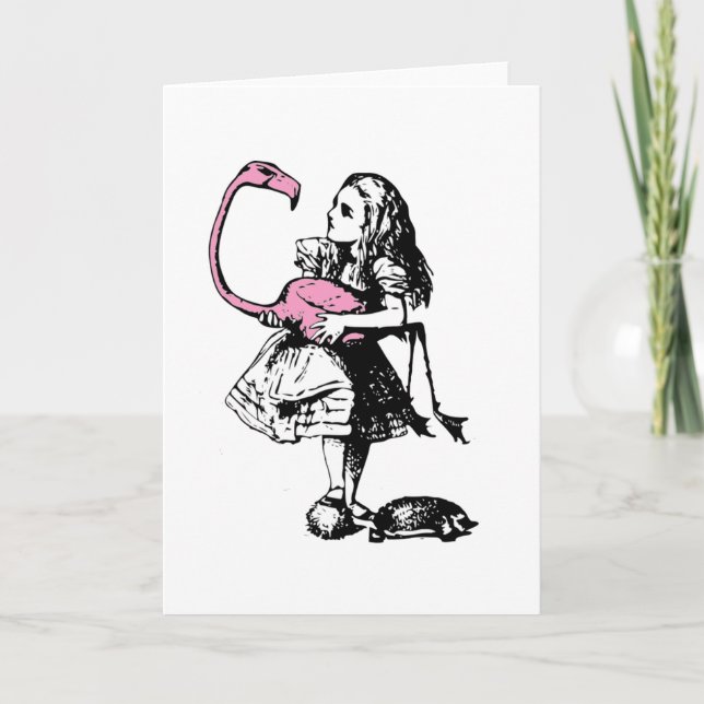 Alice Plays Croquet Card (Front)