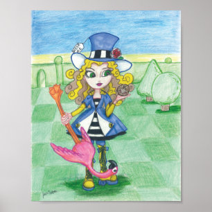 Alice Plays Croquet Poster