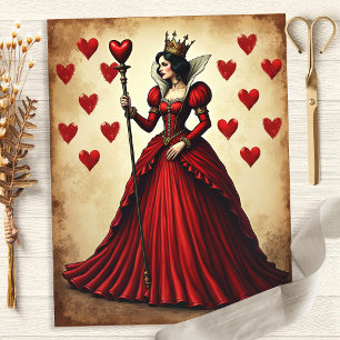 Alice Queen of Hearts Scepter Scrapbook Paper