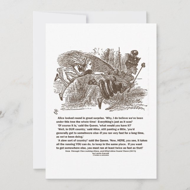 Alice Queen Running Twice As Fast Stay Same Place (Front)