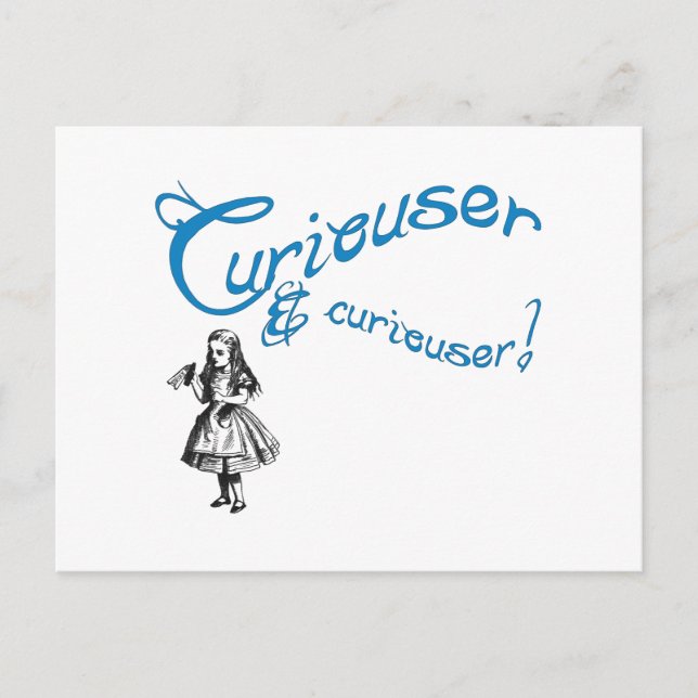 Alice Quote with Image Postcard (Front)