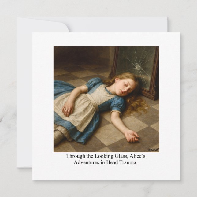 Alice’s Adventures in Head Trauma  Invitation (Front)