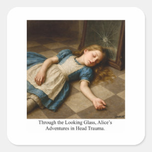 Alice’s Adventures in Head Trauma  Square Sticker