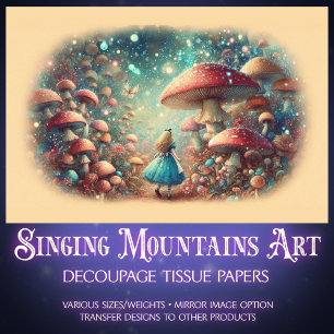 Alice’s Mystical Forest Path Decoupage Tissue Paper