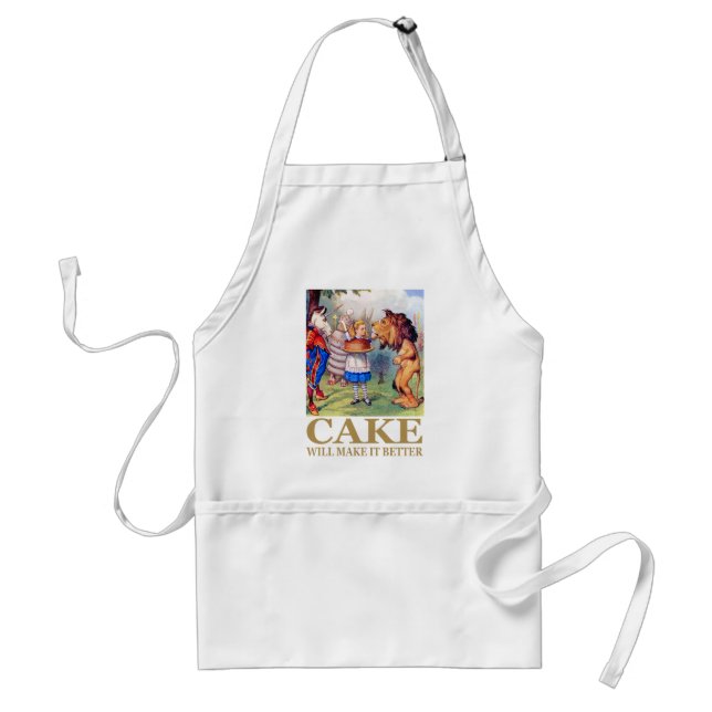 ALICE SAYS, "CAKE WILL MAKE IT BETTER" STANDARD APRON (Front)