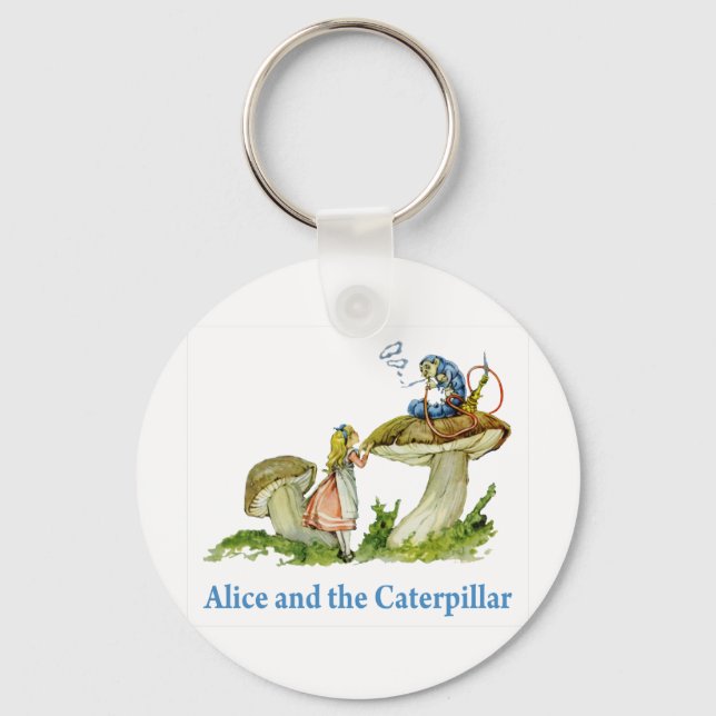 Alice Seeks Advice From The Caterpillar Key Ring (Front)